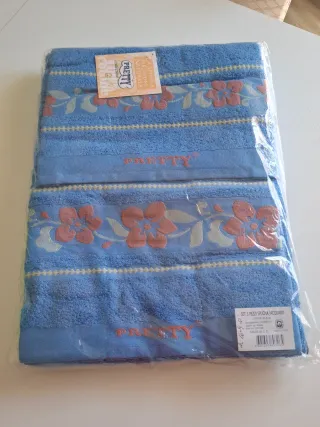 Set 3 Asciugamani Pretty Cotone Blu
