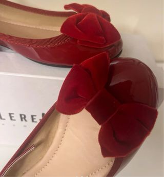 Ballerine rosse bambina con fiocco n.33