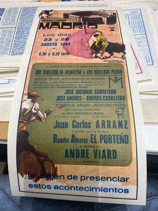 Cartel Toros Madrid 1984