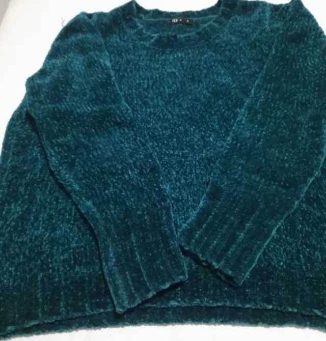 Jerséis  chenilla turquesa y verde muy oscuro T L