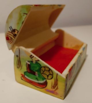 Mini Joyero vintage de hueso hecho a mano 1970