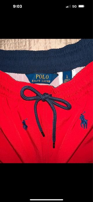 Bañador Polo Ralph Lauren Rojo con Etiquetas