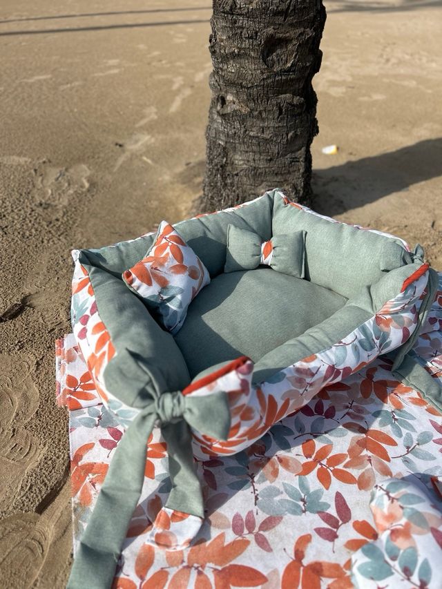 Cama perro reversible M + accesorios