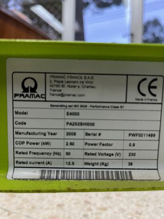 Generador Pramac E400