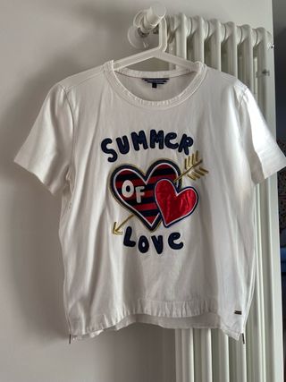 Blusa Tommy Hilfiger con applicazioni cotone