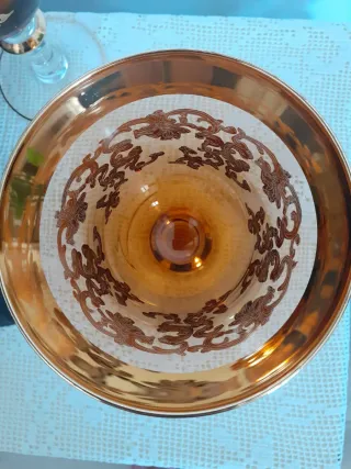 Coppia bicchieri decorativi oro