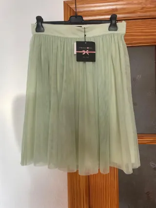 Falda El Armario de Lulu Talla 40 Verde Nueva