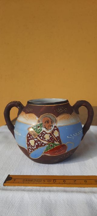 Zuccheriera in ceramica decorata
