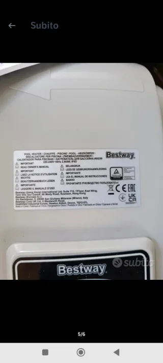 Scalda acqua elettrico Bestway 58259-6