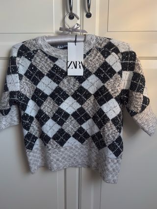 Jersey Zara lentejuelas rombos