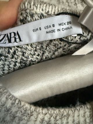 Jersey Zara lentejuelas rombos