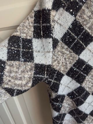 Jersey Zara lentejuelas rombos