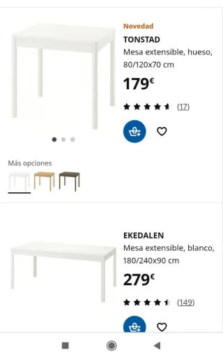 Juego de mesa plegable nueva e caja ikea 6 Sillas