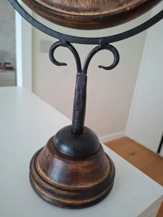 Espejo de tocador madera y forja