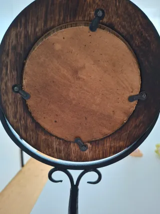 Espejo de tocador madera y forja