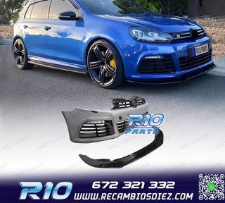PARAGOLPES DELANTERO VOLKSWAGEN VW GOLF MK6 R20 NEGRO BRILLO