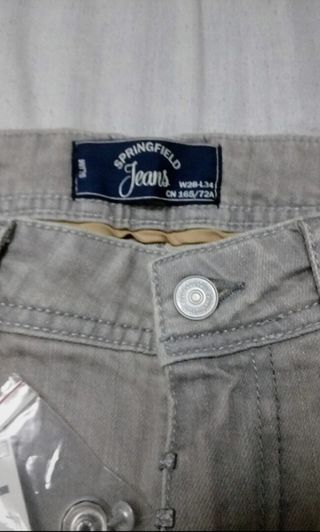 Pantalón Springfield Hombre Talla W28 Gris