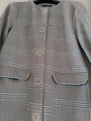 Abrigo cuadros entretiempo