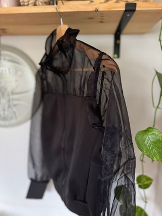 Chaqueta Zara Transparente Negra