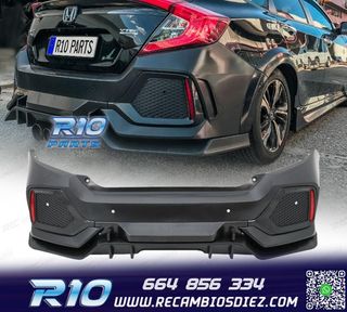 PARAGOLPES TRASERO HONDA CIVIC 16- LOOK TYPE R