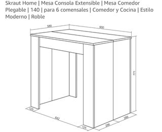 Consolle allungabile in rovere Mesa
