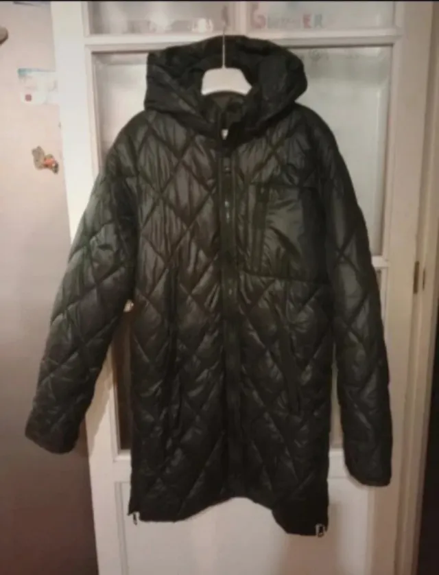 Abrigo acolchado H&M negro