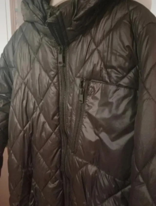 Abrigo acolchado H&M negro