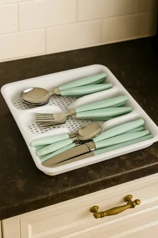 Set posate 24 pz con porta posate