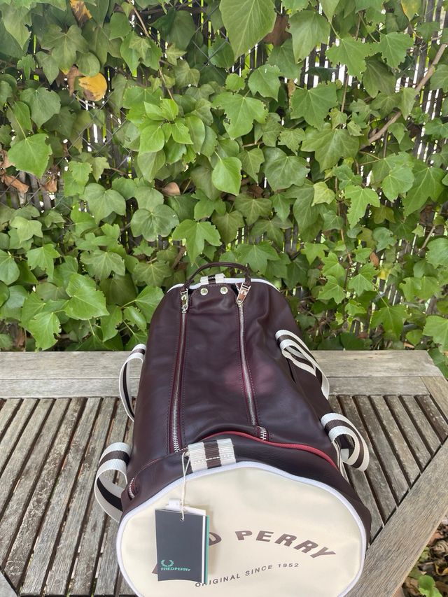 Bolsa Deporte Vintage Fred Perry Marrón/Beige