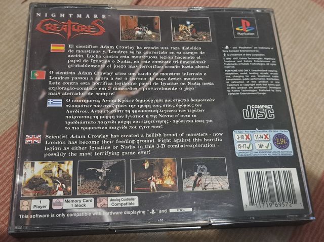 Nightmare Creatures PS1 PAL