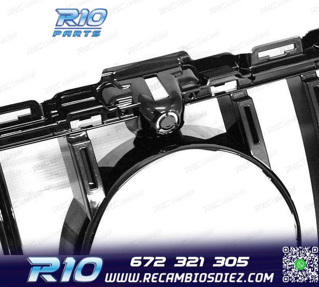 PARRILLA MERCEDES CLASE C W205 18-21 LOOK GTR NEGRO BRILLO