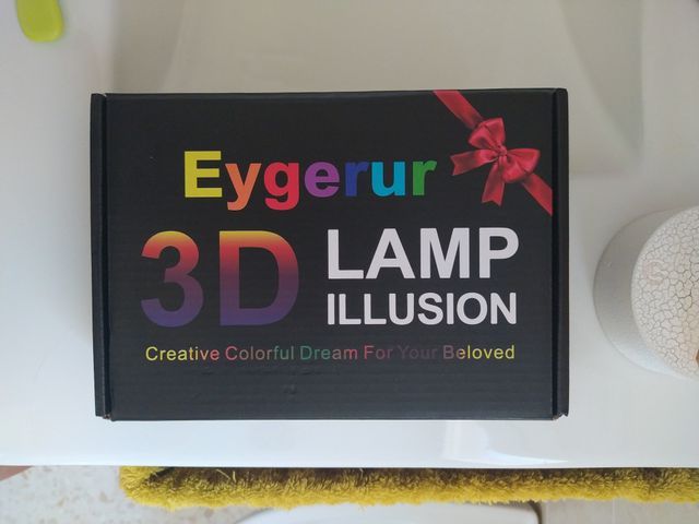 Lámpara LED 3D Stitch y Corazones