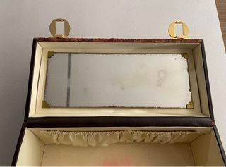 Bauletto vintage pelle serpente oro