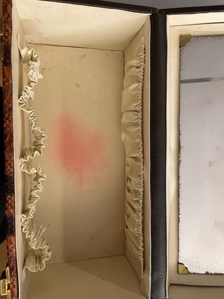 Bauletto vintage pelle serpente oro