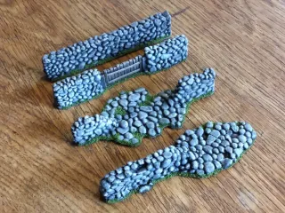 8 Secciones Muro Cobblestone 28mm D&D Warhammer