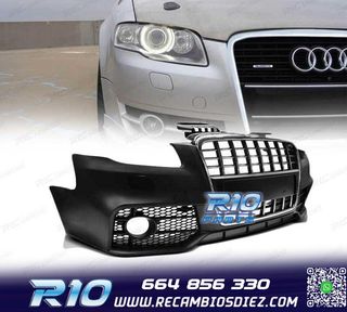 PARAGOLPES DELANTERO AUDI A4 B7 04-08 LOOK S LINE CROMO NEGR