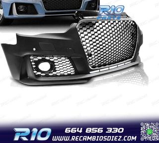PARAGOLPES DELANTERO AUDI A3 8V 12 16 LOOK RS3 CROMO NEGRO P