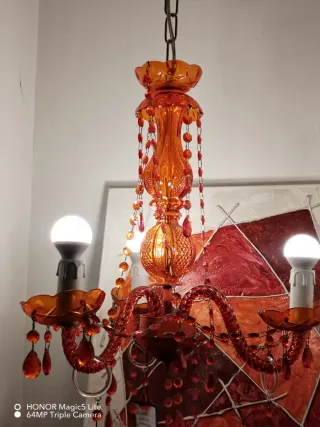 Lampadario arancione stile classico