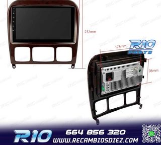 RADIO GPS ANDROID 13 MERCEDES CLASE S W220 98-05