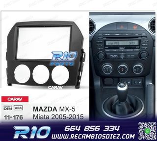 MARCO NEGRO RADIO 2-DIN PARA MAZDA MX-5 MIATA