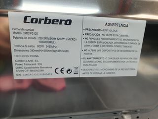 Microondas integrable Corberó Inox