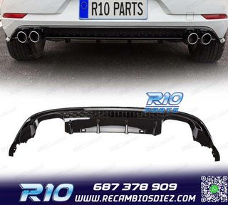 DIFUSOR VOLKSWAGEN VW GOLF 7.5 17-20 LOOK R NEGRO BRILLO