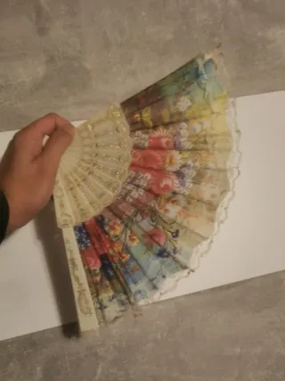 Ventaglio Giapponese Vintage Floreale antico