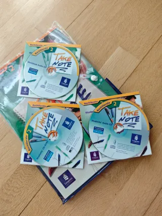 3 Libros inglés nuevos + 3 CD Take Note
