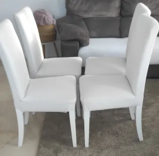 4 Sillas de Comedor Blancas Bergmund ikea