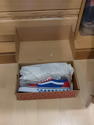 Vans Ward (Primary Check) Dazzling Azul/Rojo