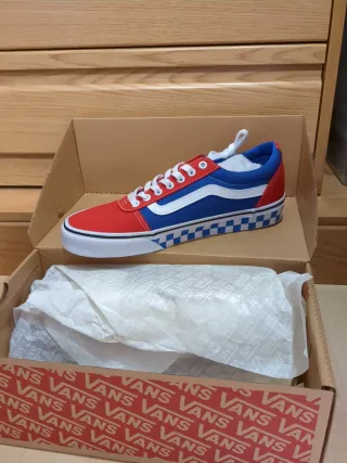 Vans Ward (Primary Check) Dazzling Azul/Rojo