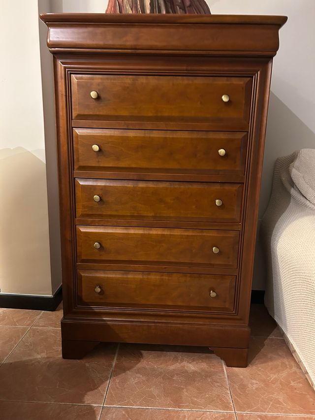 Cómoda de madera 5 cajones