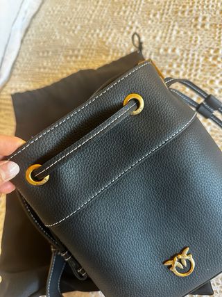 Bolso Pinko Negro y Dorado