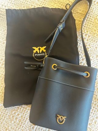 Bolso Pinko Negro y Dorado
